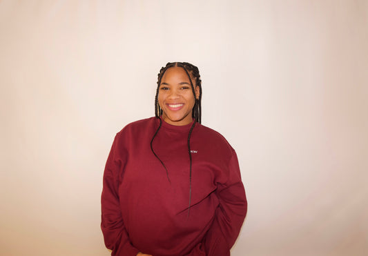 MON Maroon Oversized Heavyweight Crewneck – MON-mas Edition